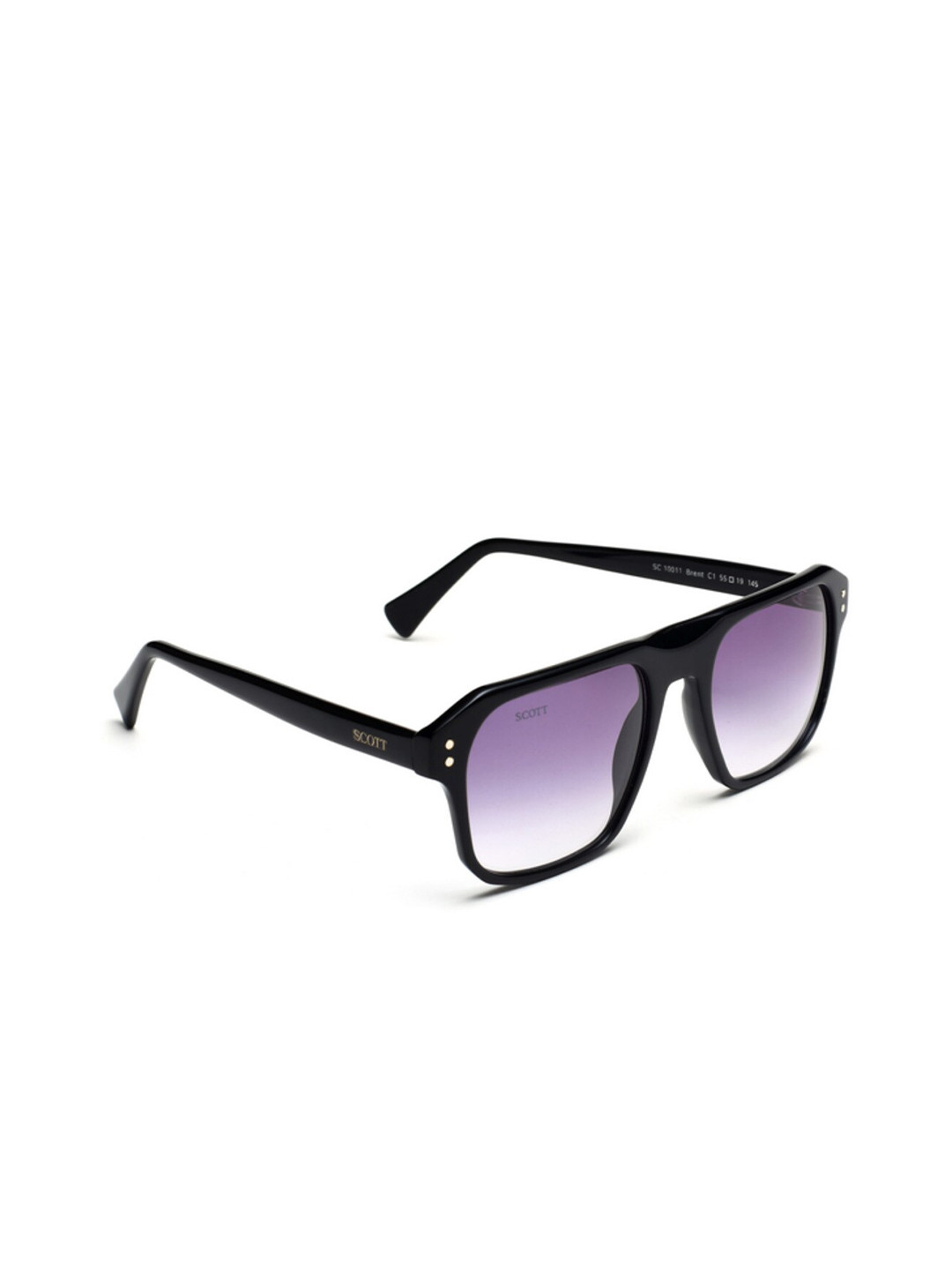 SCOTT Men Rectangle Sunglasses with UV Protected Lens Scott 10011 Brent C1 55 S