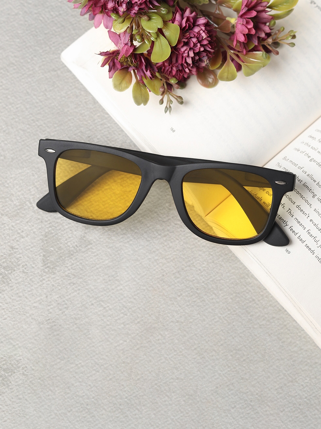 Yellow wayfarer sunglasses hotsell