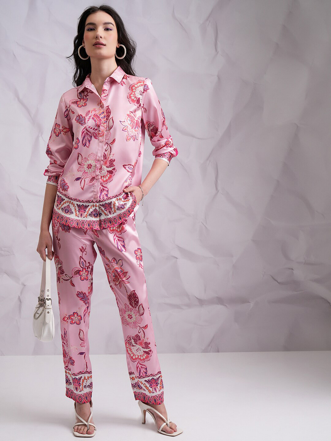 Tokyo Talkies Printed Shirt And Trouser Co-Ords
