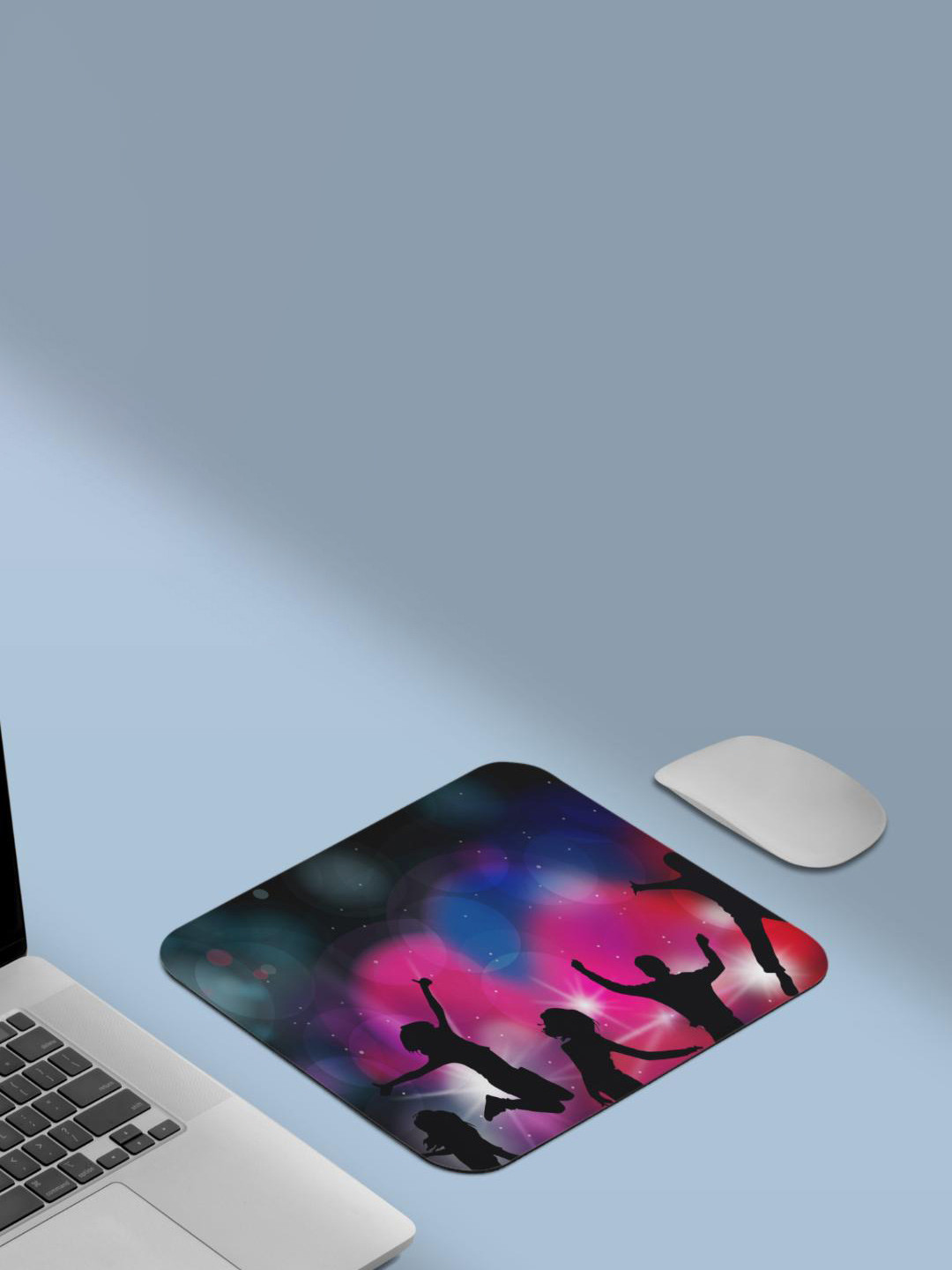 RISH Pink & Black Printed Non-Slip-Resistant Rubber Mouse Pad