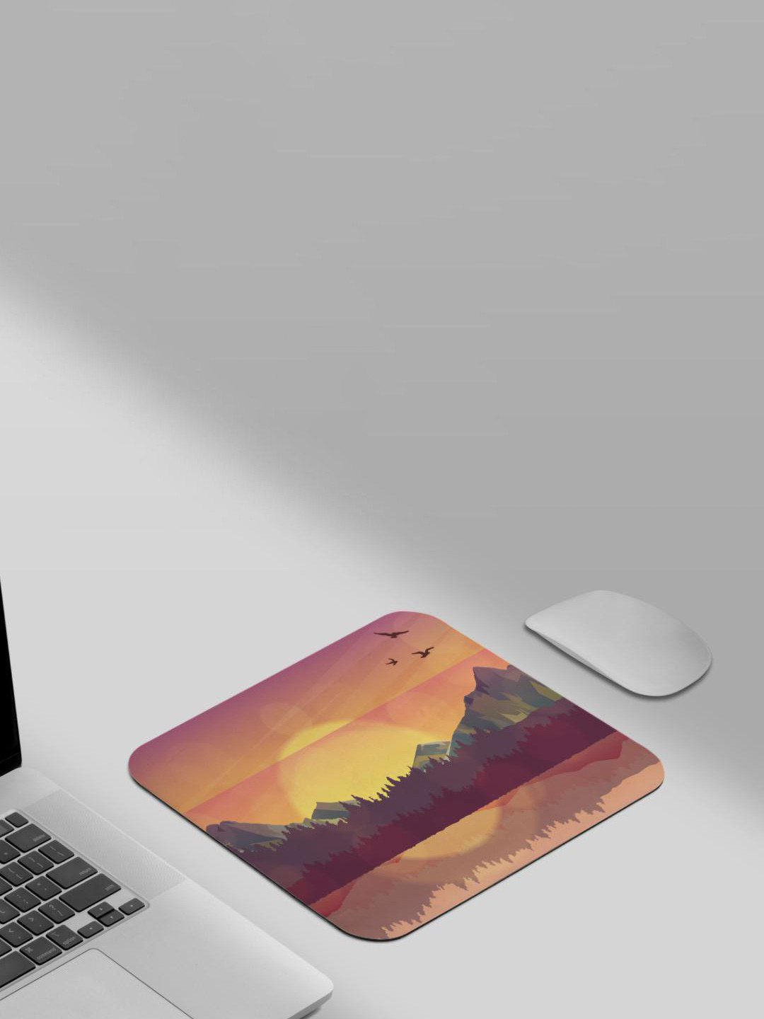 RISH Orange-Colored & Black Printed Non-Slip-Resistant Rubber Mouse Pad