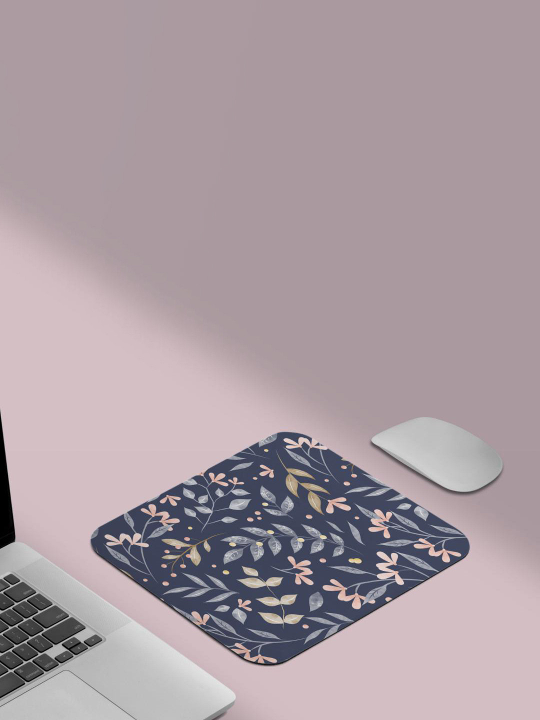 RISH Navy Blue & Grey Printed Non-Slip-Resistant Rubber Mouse Pad