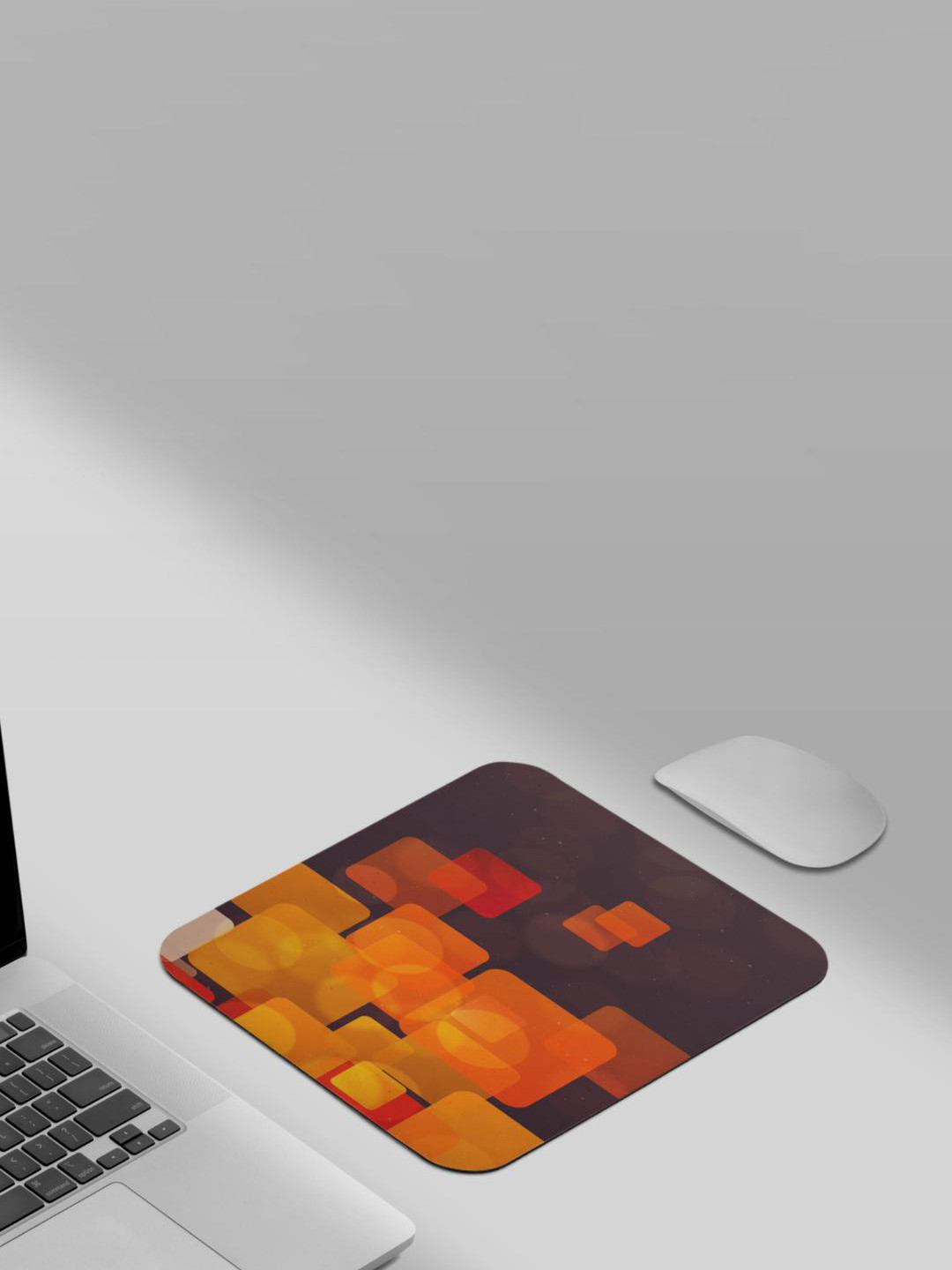 Rish Brown & Orange Printed Non-Slip-Resistant Rubber Base Mouse Pad