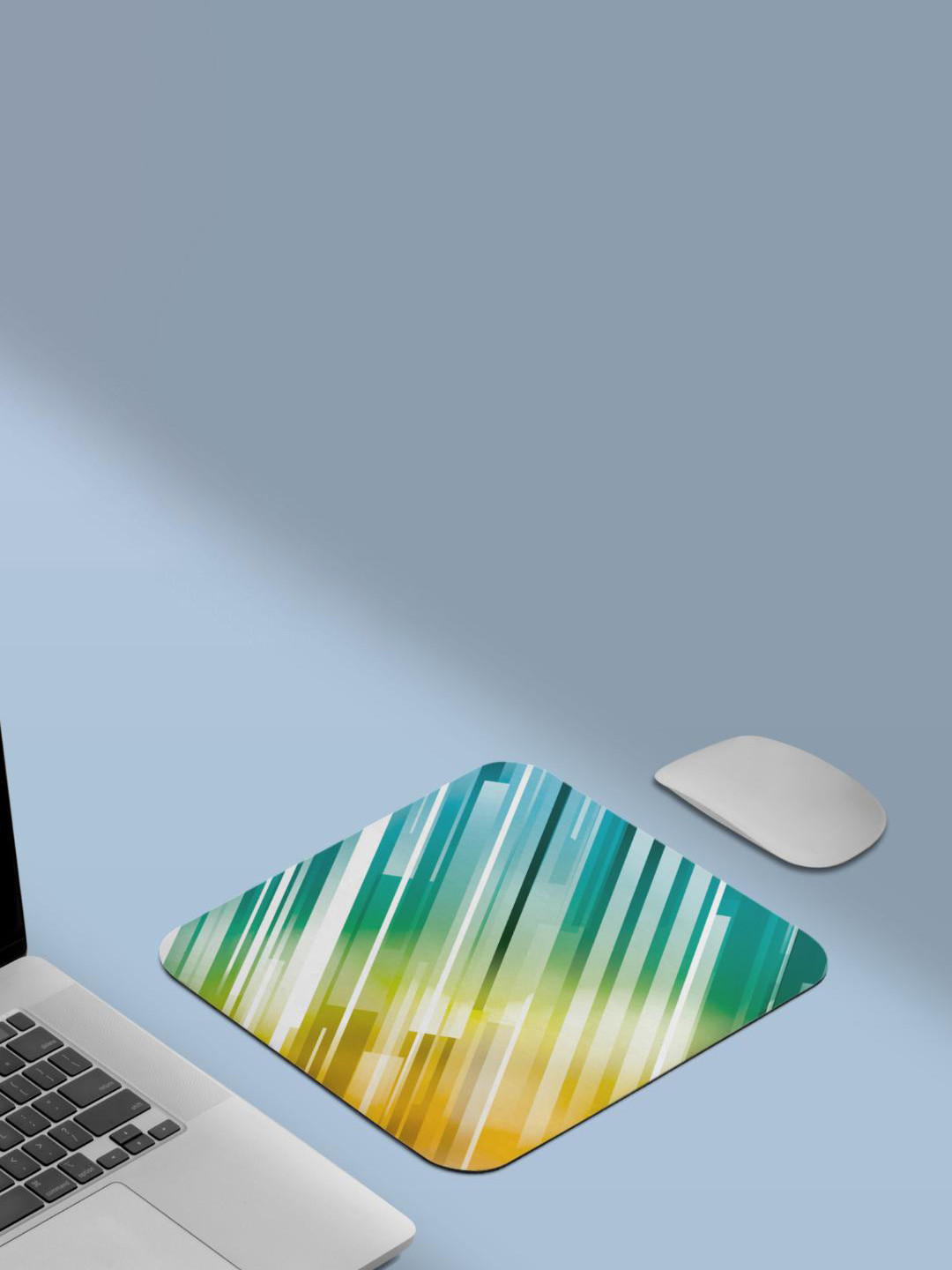 RISH Blue & Yellow Printed Non-Slip-Resistant Rubber Base Mouse Pad