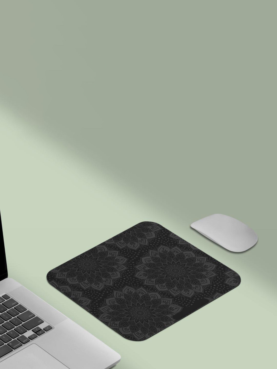 Rish Black Printed Non-Slip-Resistant Rubber Base Mouse Pad