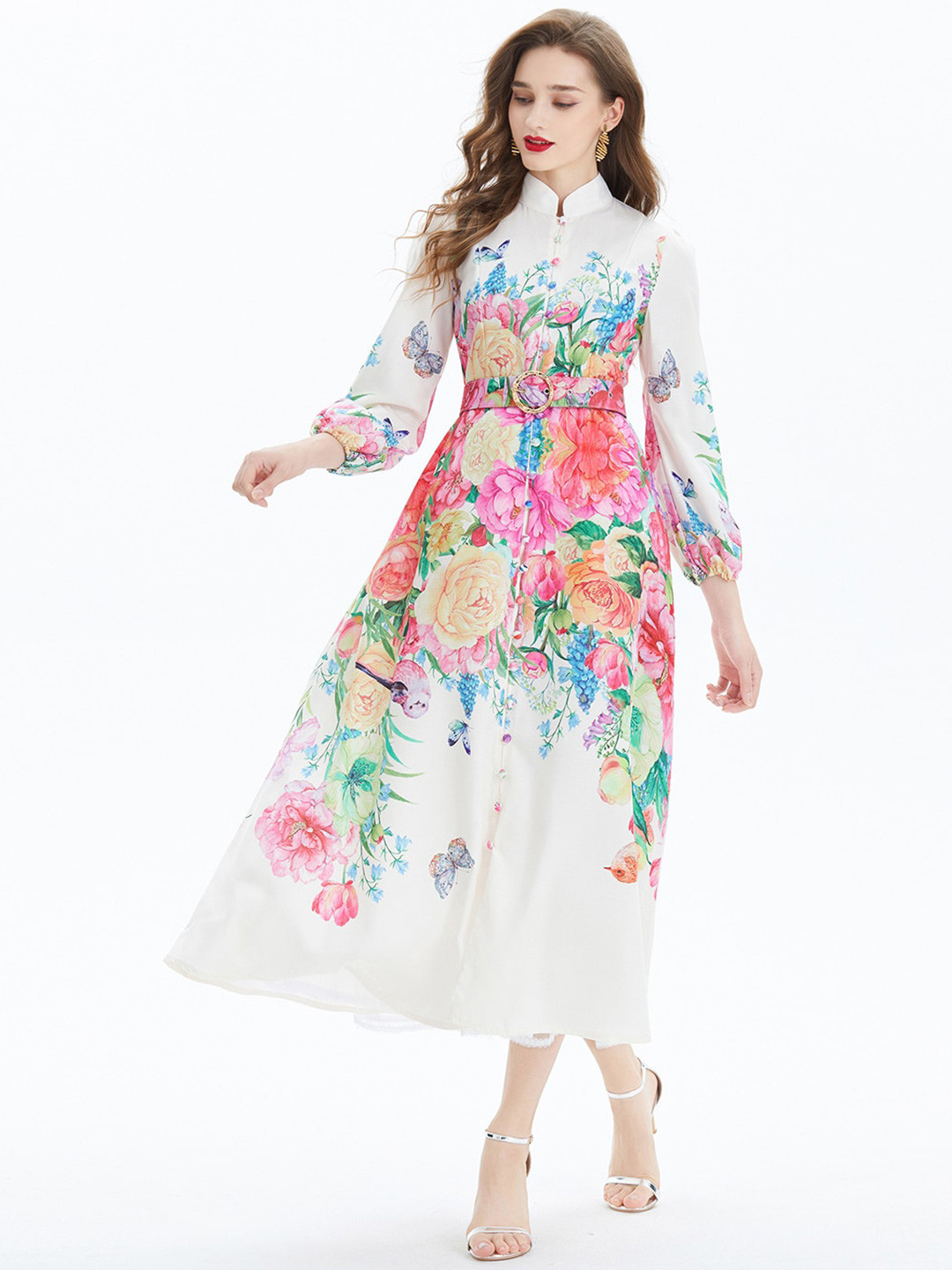 JC Collection Floral Printed Maxi Dress