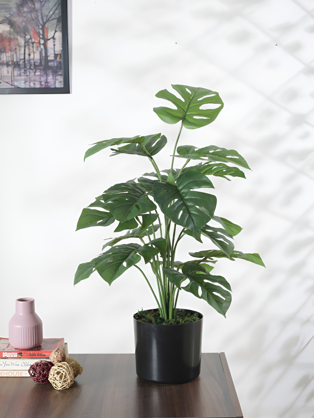 Home Bloom Green Palm Artificial Plant With Pot