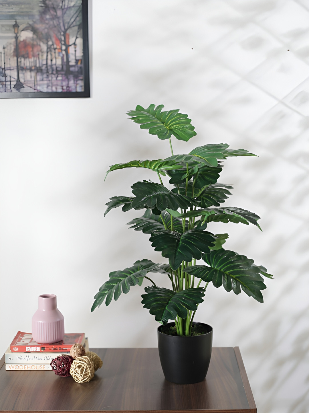 Home Bloom Green Palm Artificial Plant With Pot