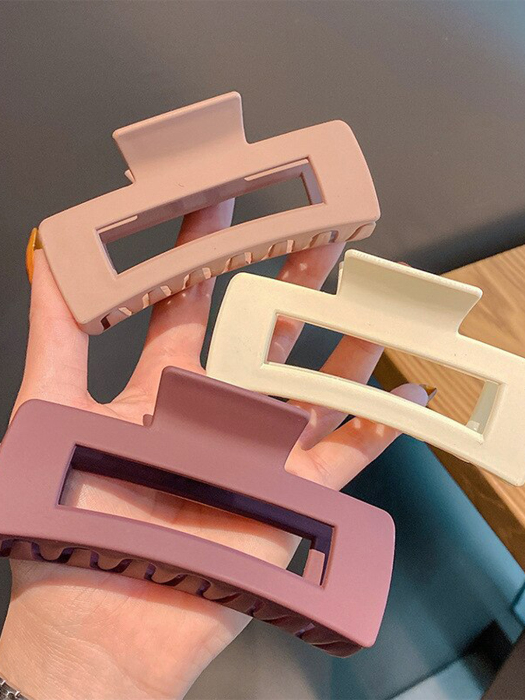 Xivir Set of 3 Rectangle Claw Clips