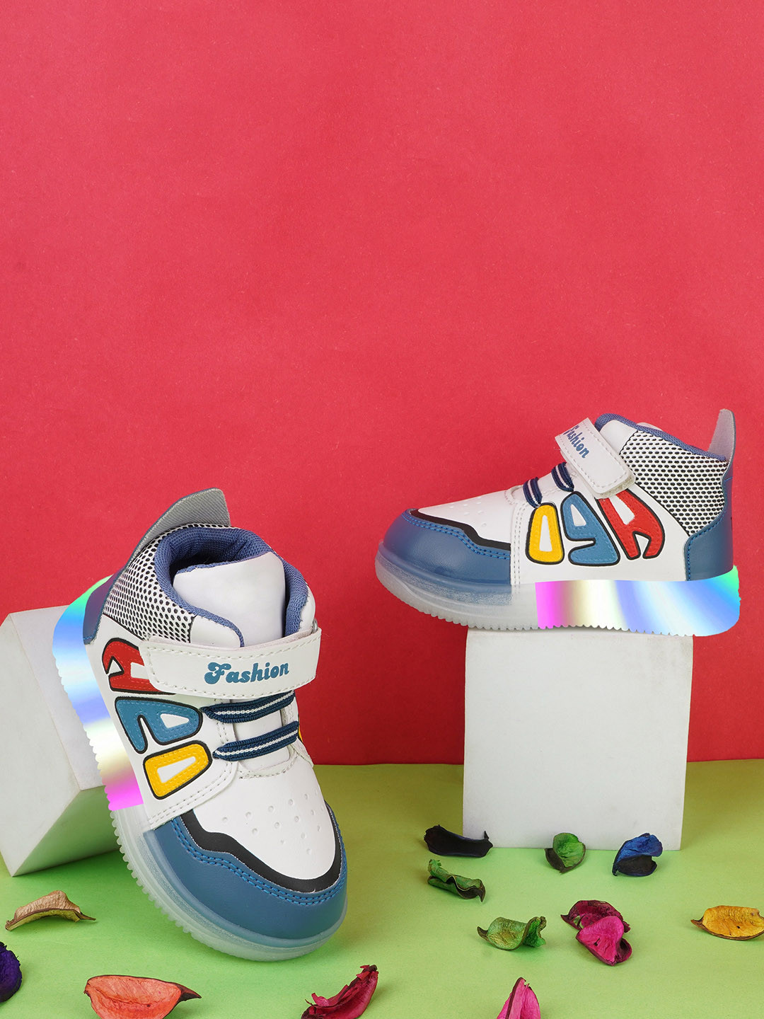 BAESD Kids Printed Lghtweight LED Sneakers