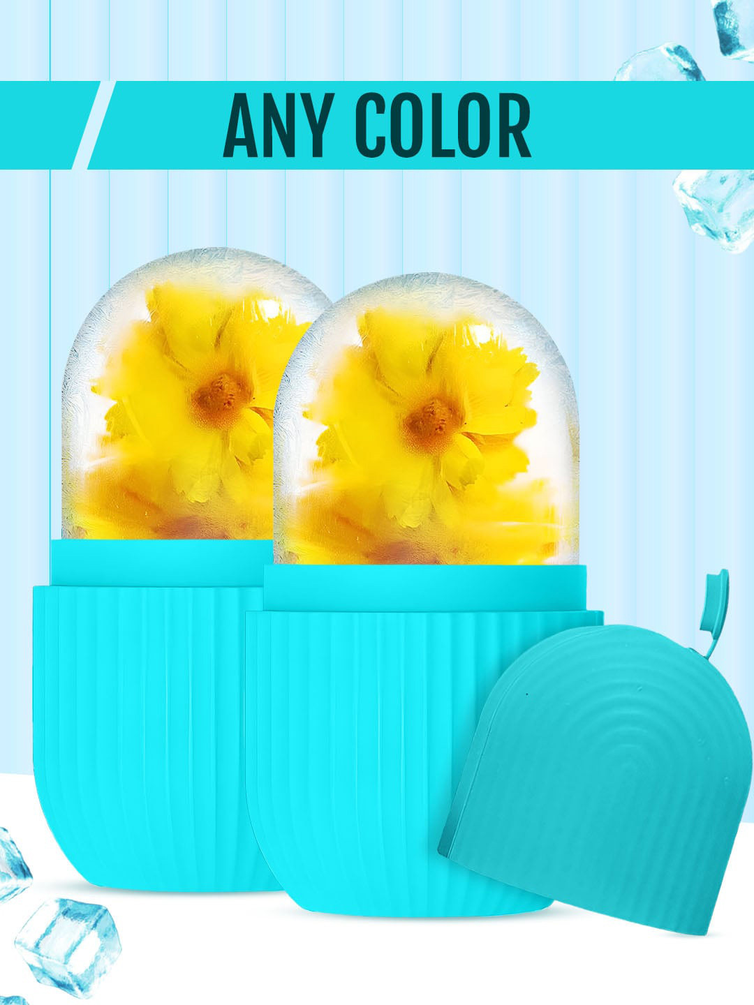 MATRA Set Of 2 Facial Ice Roller Face Massager For Puffiness