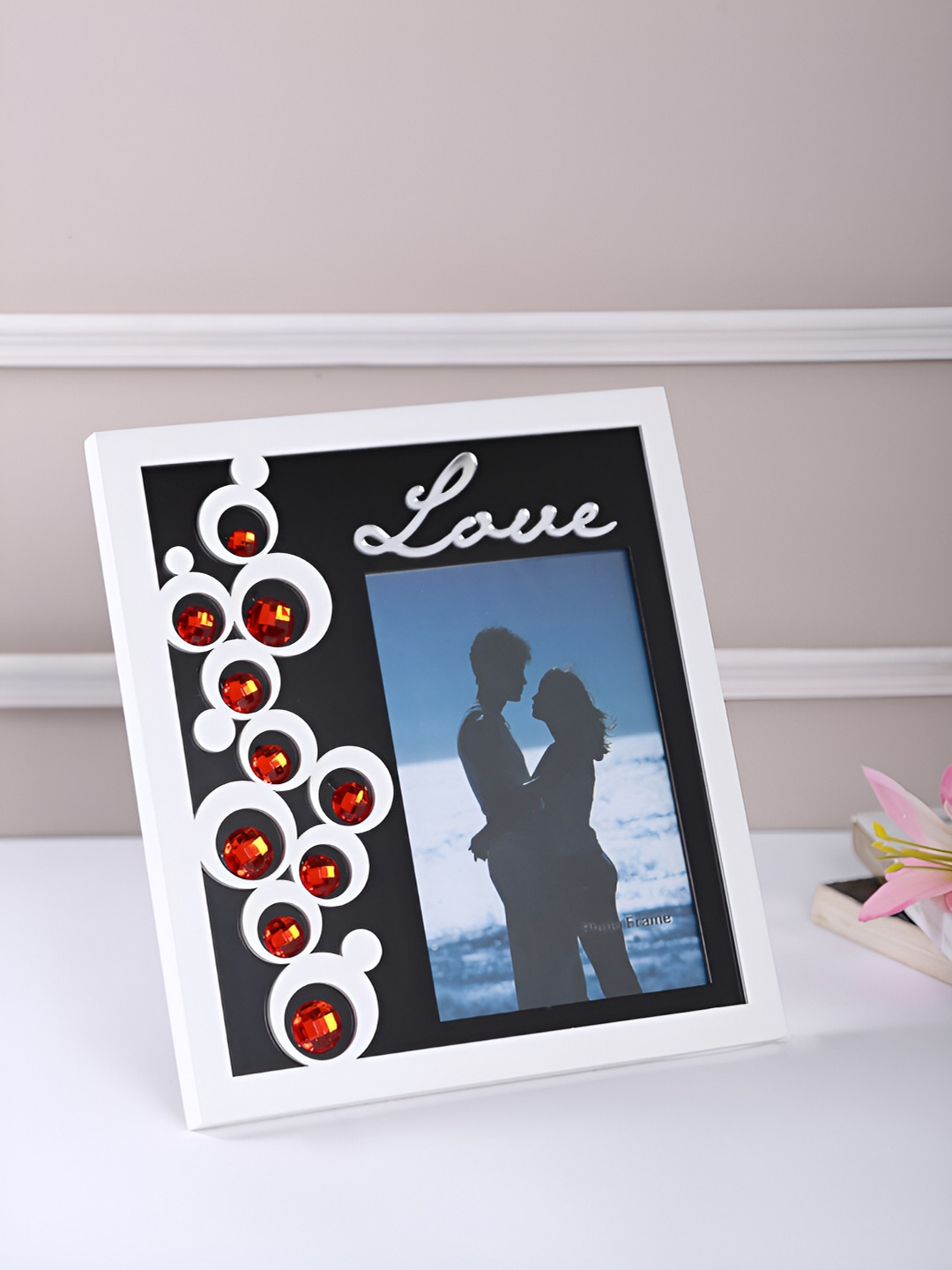 Aura Black & White Acrylic Printed Table Photo Frames