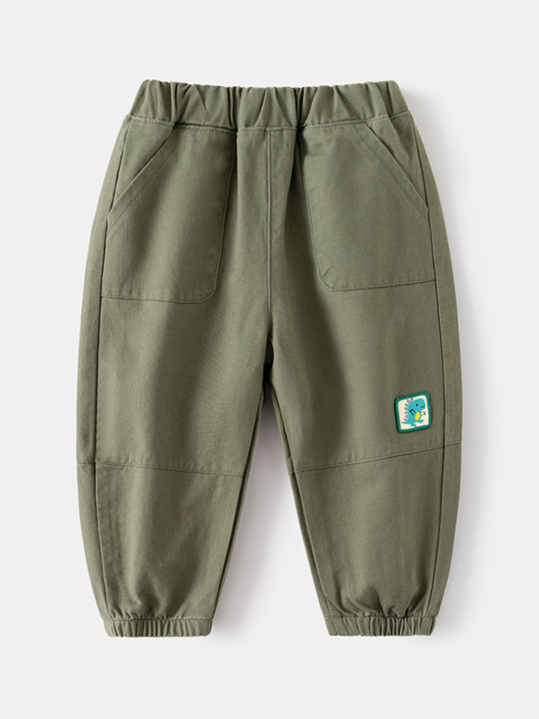 StyleCast Boys Olive Green Mid-Rise Joggers