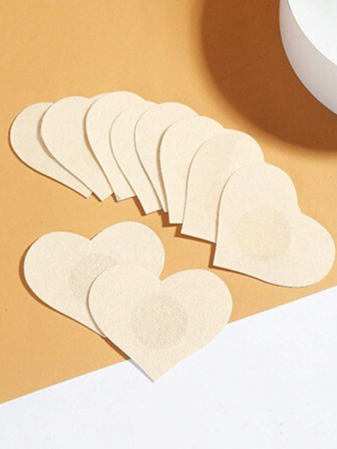 SECRETS BY ZEROKAATA 3 Packs of 10 Heart-Shaped Sweat-Proof Disposable Nipple Pasties