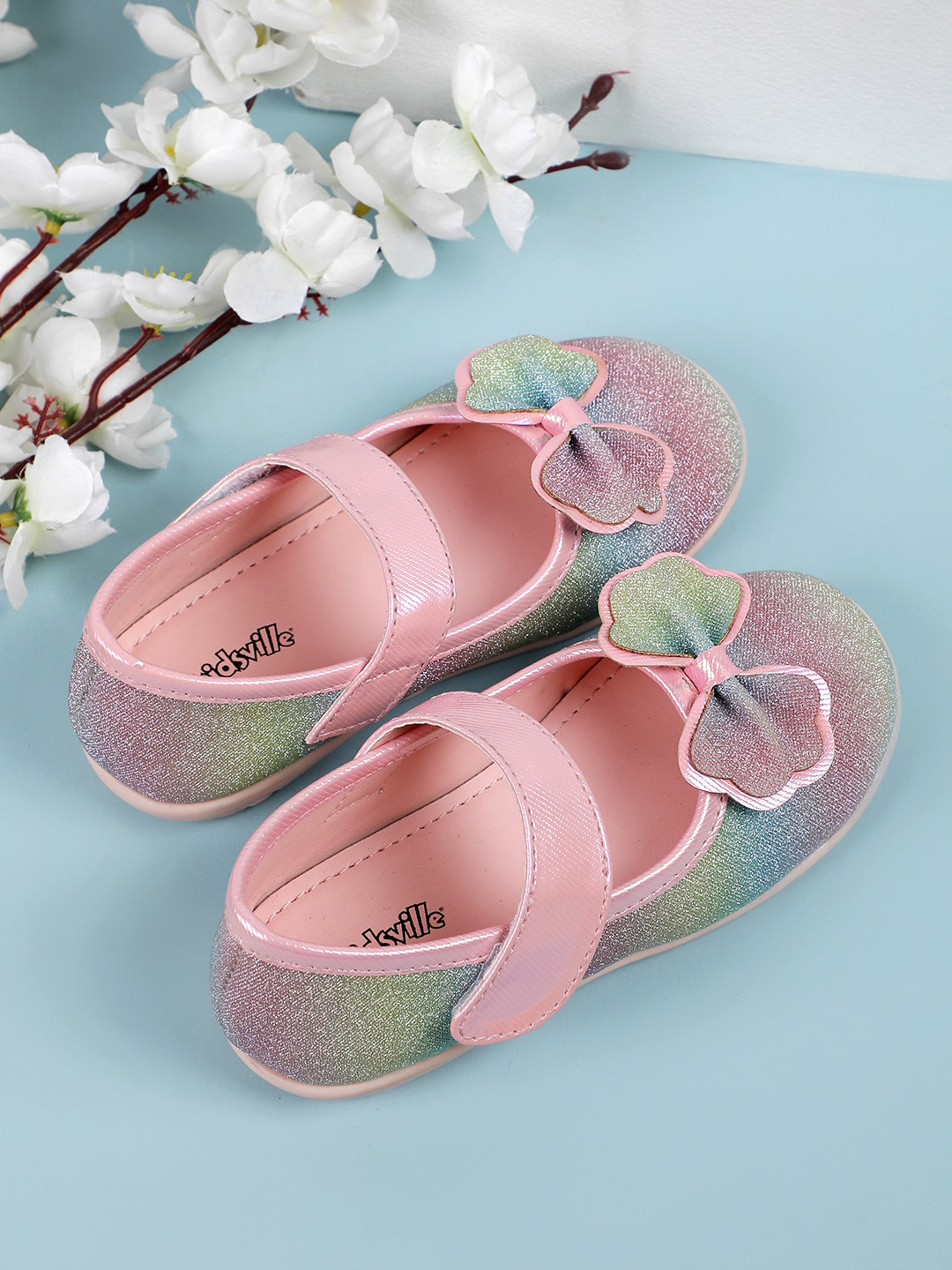 Kids Ville Girls Printed Bow Detailed Ballerina