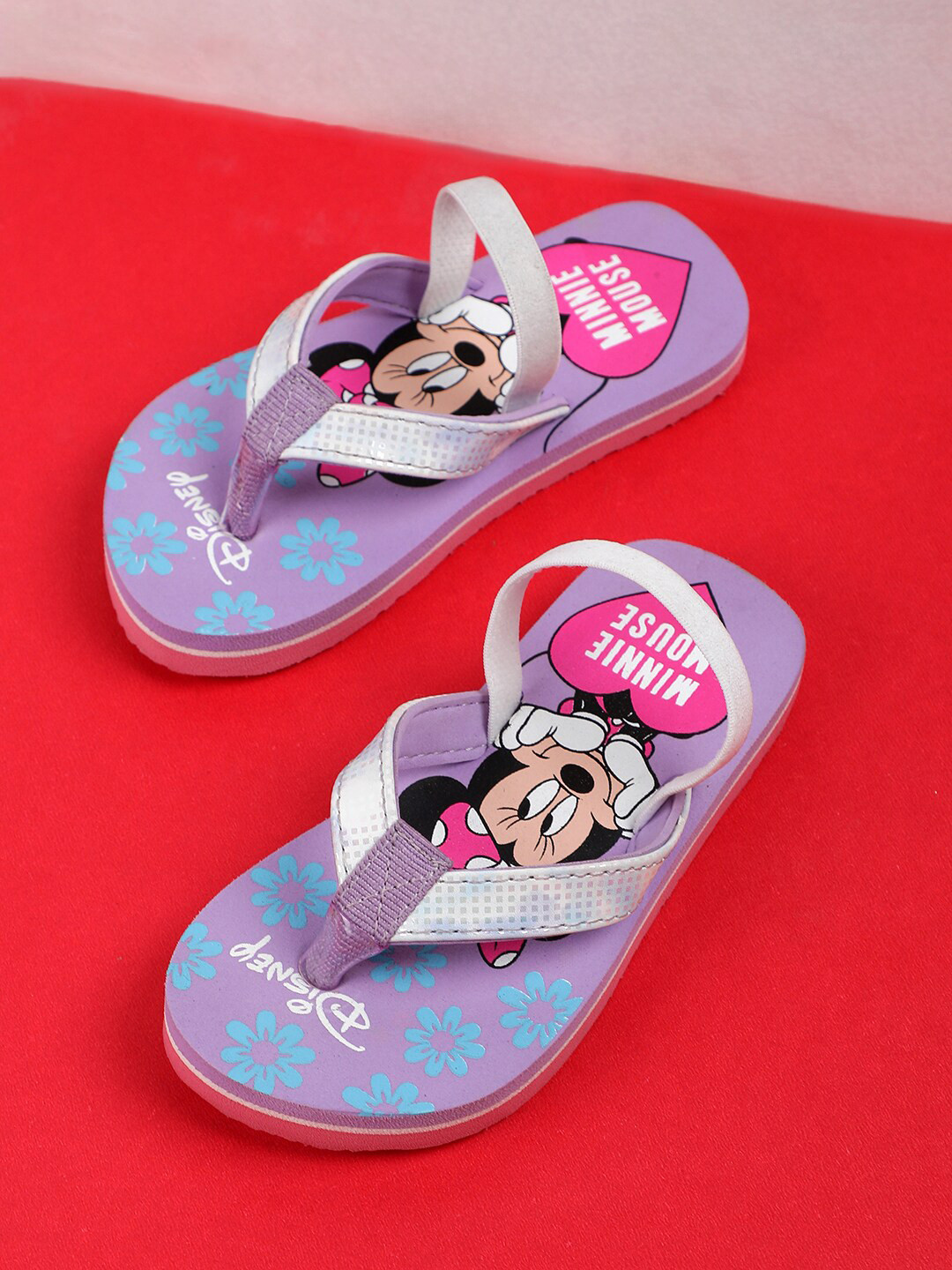 Kids Ville Girls Minnie Printed Thong Flip Flops