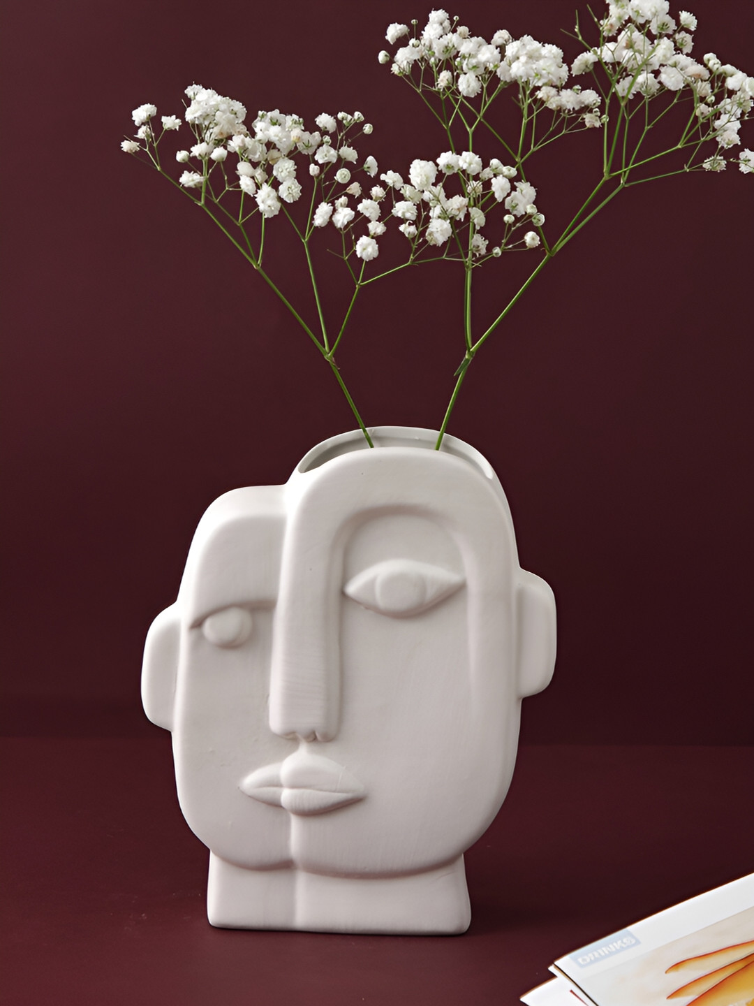 Aura White Face Like Ceramic Vase