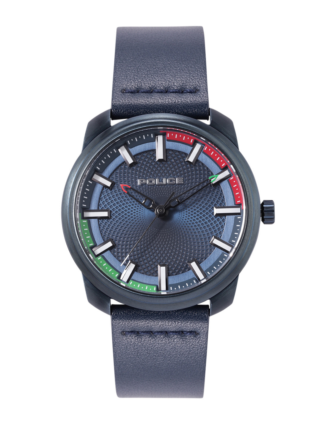 Police Men Leather Analogue Watch PL15714JSBL03A-Blue