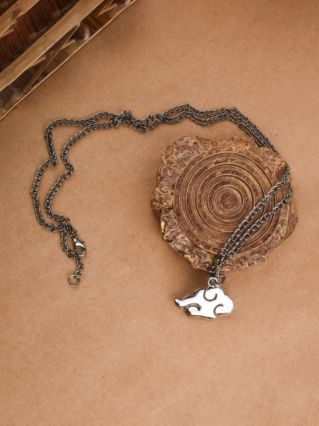 COMICSENSE Unisex Naruto Anime Akatsuki Cloub Logo Metal Necklace Pendant