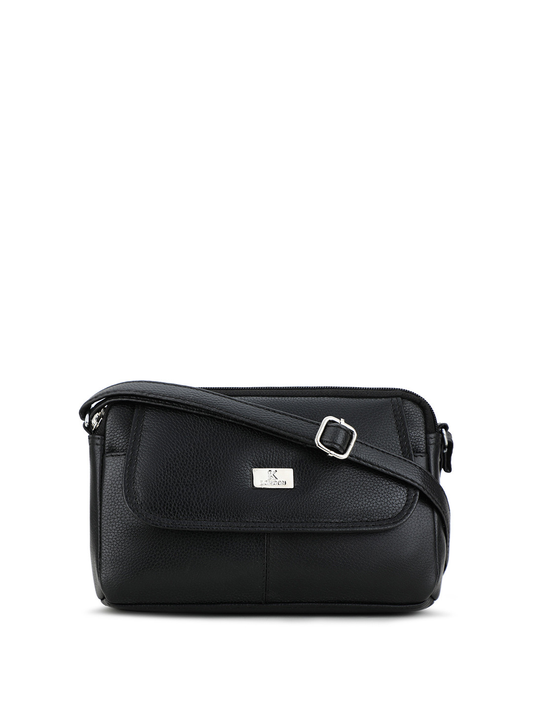 K London Leather Textured Structured Sling Bag