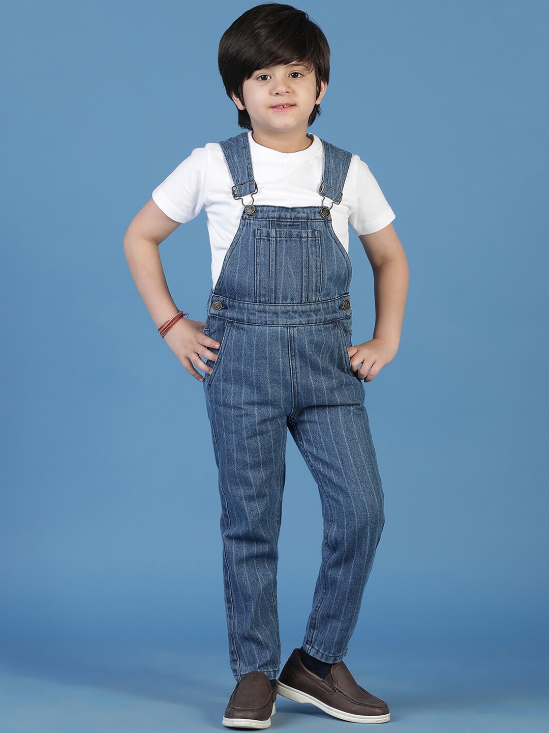 Buy TALES & STORIES Boys Striped Denim Cotton Dungaree - Dungarees for Boys  29380414 | Myntra