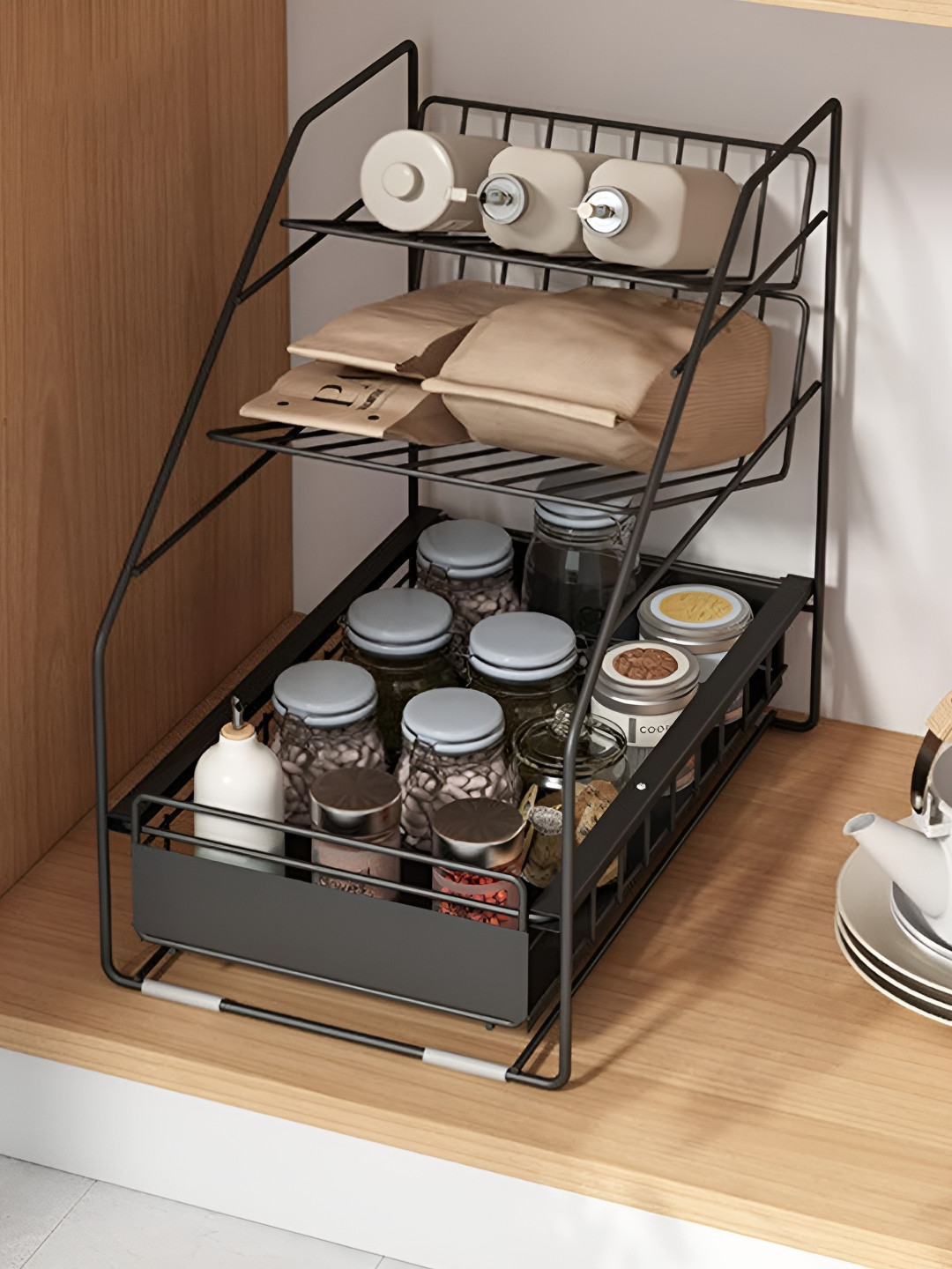 Arhat Organizers Black Regular Sink Wonder Organizer