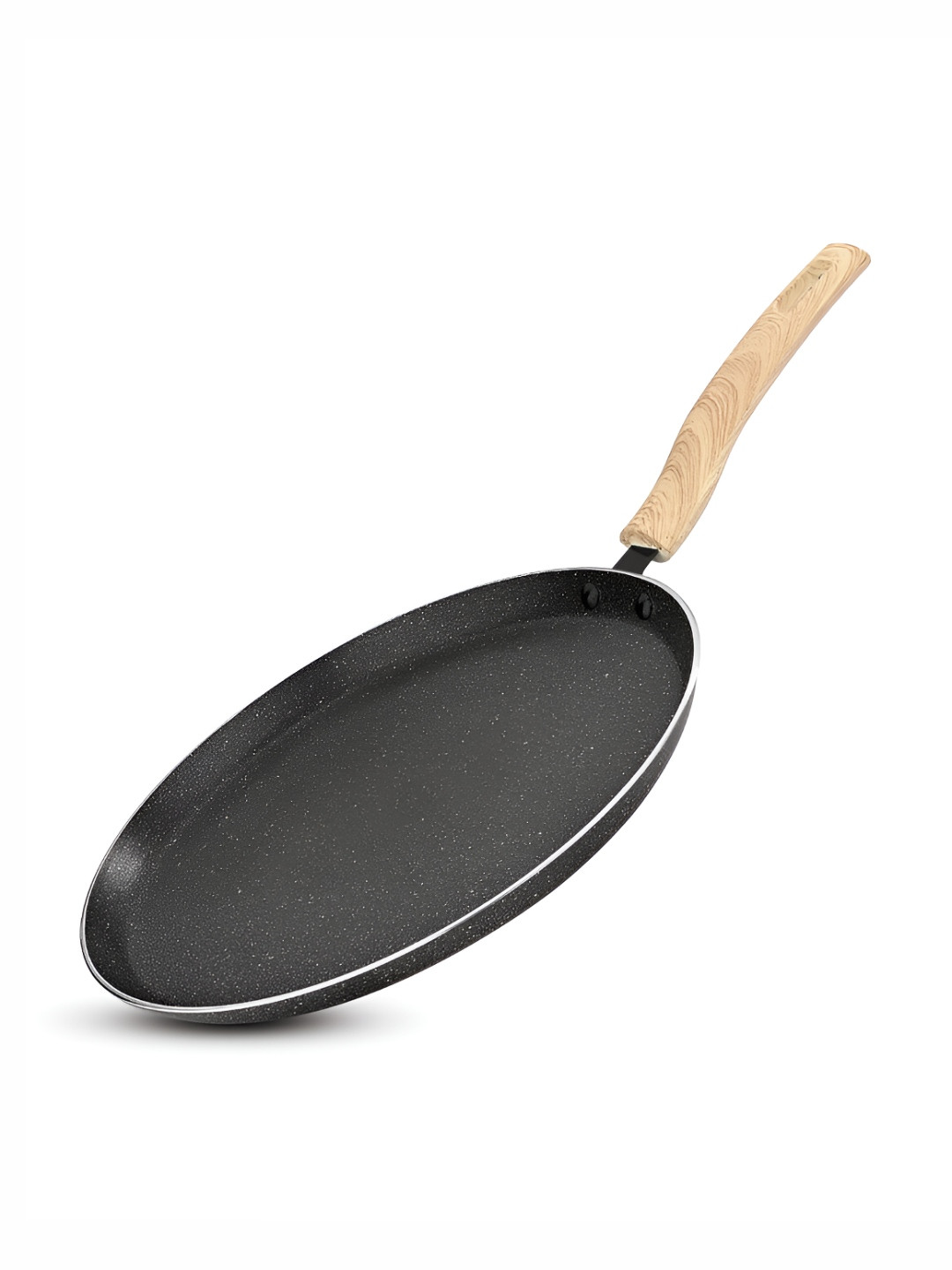 BERGNER Earth Black Black Aluminium Induction Bottom And Gas Ready Non-Stick Dosa Tawa