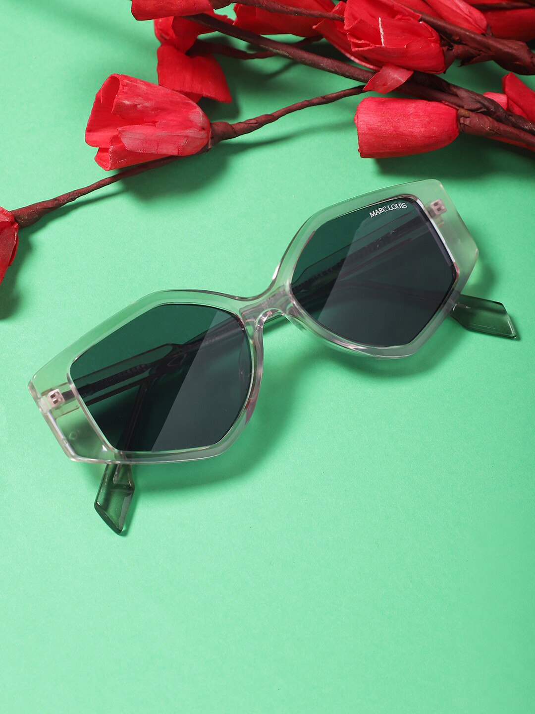 MARC LOUIS Women Cateye Sunglasses with UV Protected Lens-ML 9815 C06 Pink Grey SG