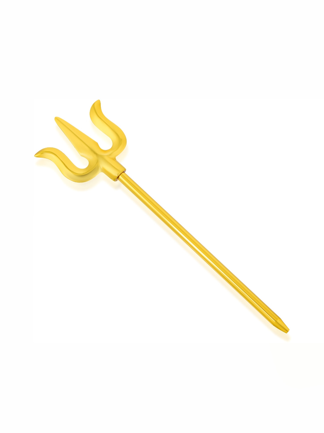 MEMOIR Gold Toned Brass Trishul Deity Ornament