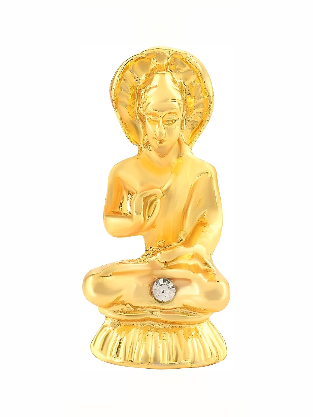 MEMOIR Yellow Brass Metallic Prayer Room Tiny Showpiece - 1.2 Inches