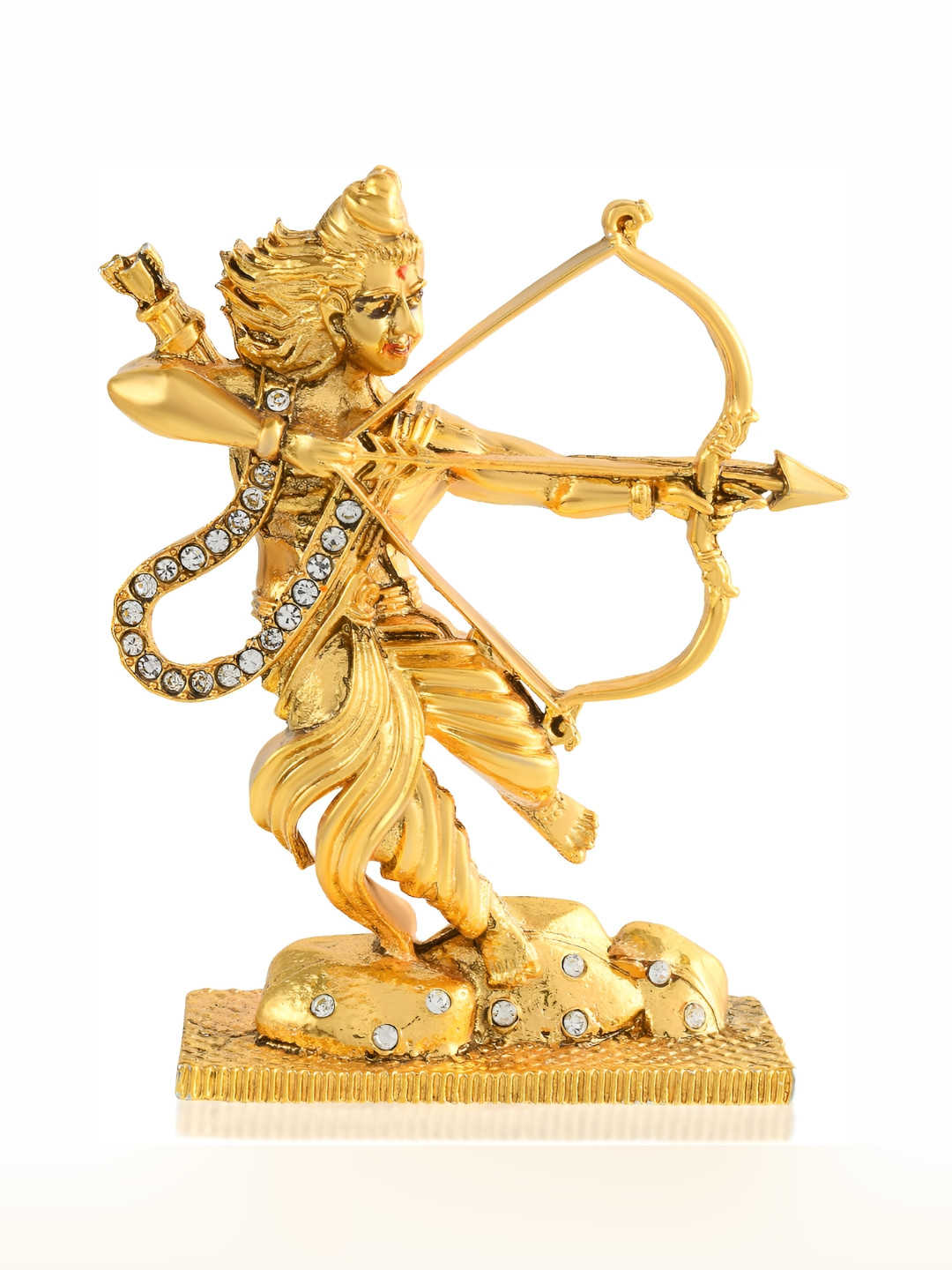 MEMOIR Yellow Brass Metallic Living Room Tiny Showpiece - 4.3 Inches