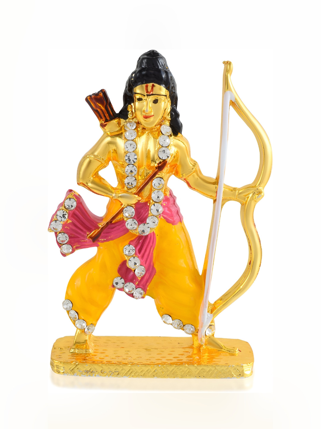 MEMOIR Yellow Brass Metallic Living Room Tiny Showpiece - 3 Inches