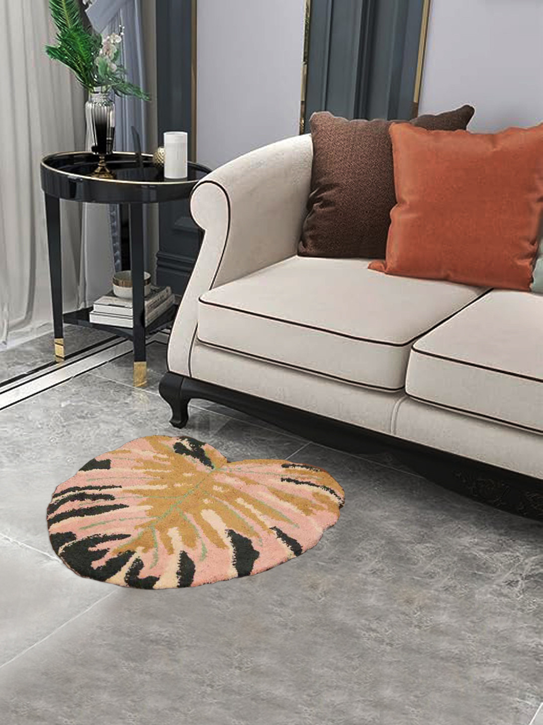 BELLA TRUE Pink & Beige Abstract Hand-Tufted Carpet