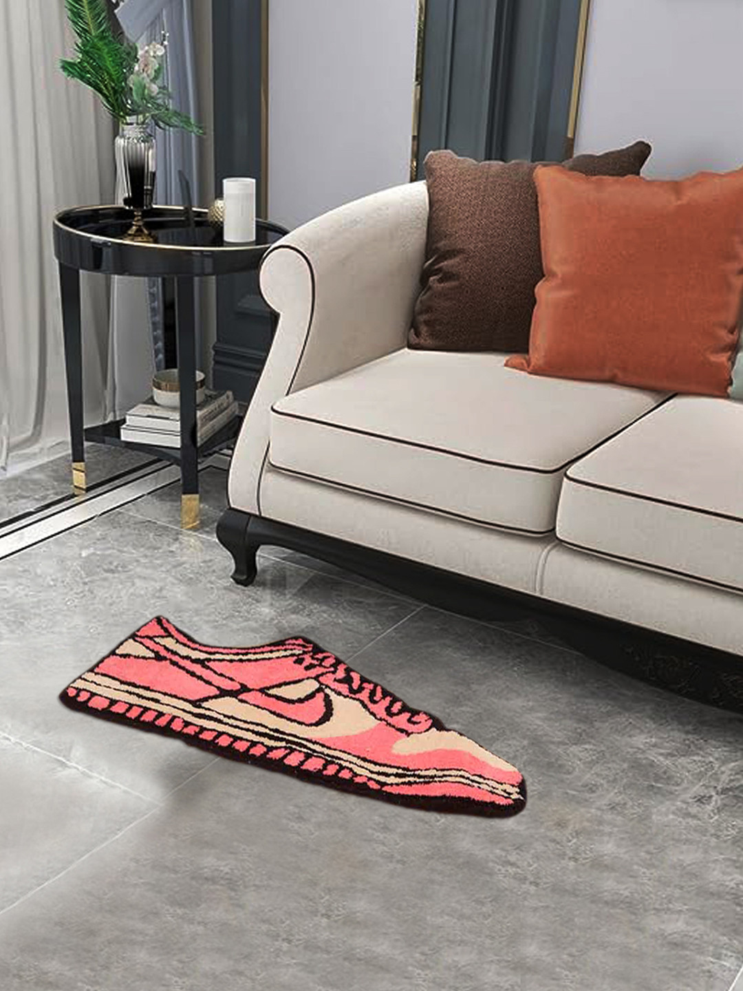 BELLA TRUE Pink & Beige Abstract Carpet