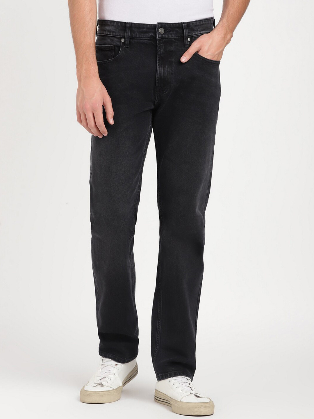GUESS Men Rodeo Clean Look Cropped Stretchable Jeans
