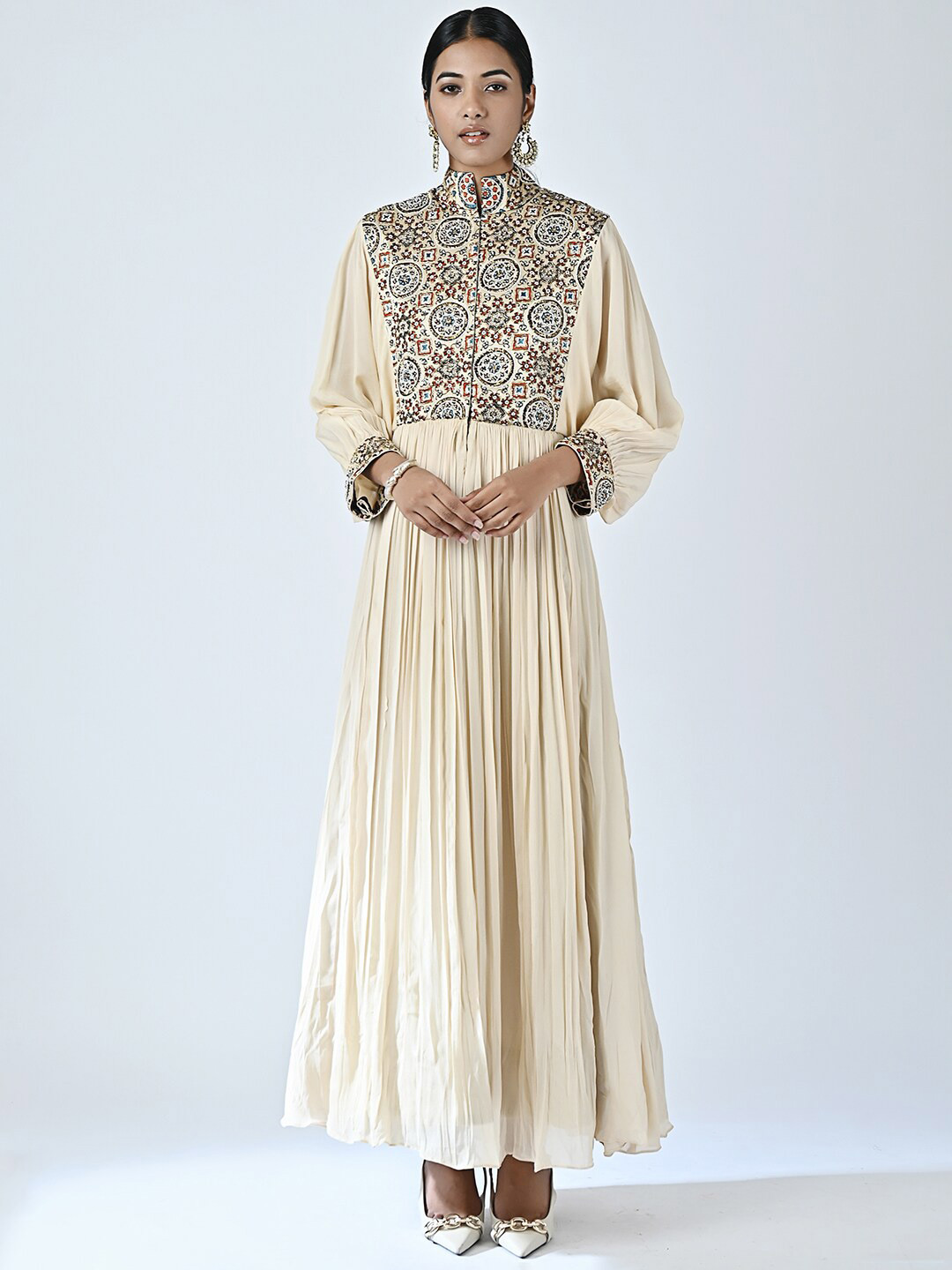 Sejal Kamdar Embellished Crepe Maxi Dress