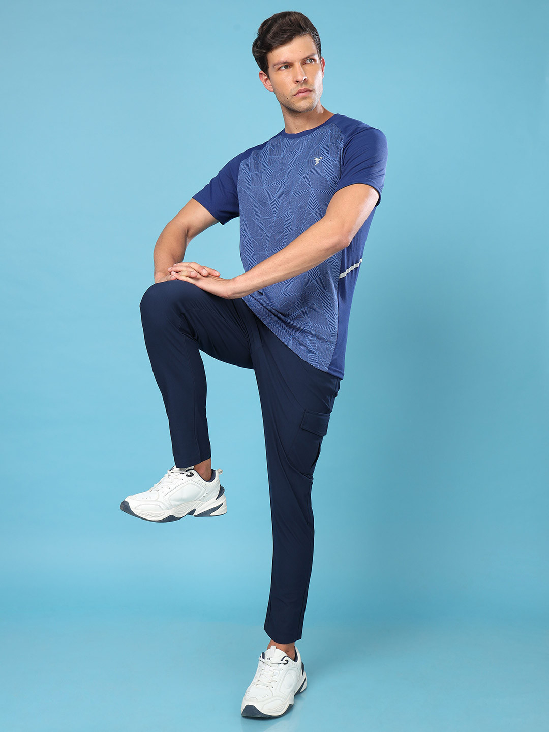 Technosport Self Design Crew Neck Rapid-Dry UPF50+ Sun Protection Slim Fit Sports T-shirt