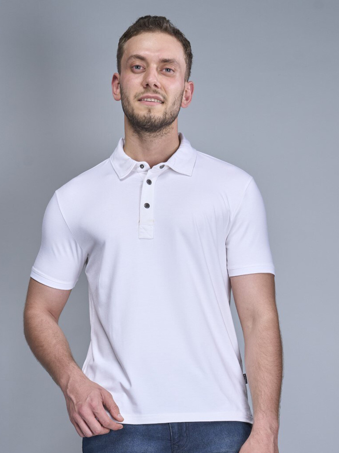 INTERWOVE Polo Collar Bamboo Knitted T-shirt