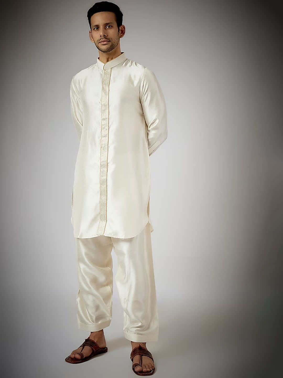 RNG Safawala Dupion Silk Kurta With Patiala
