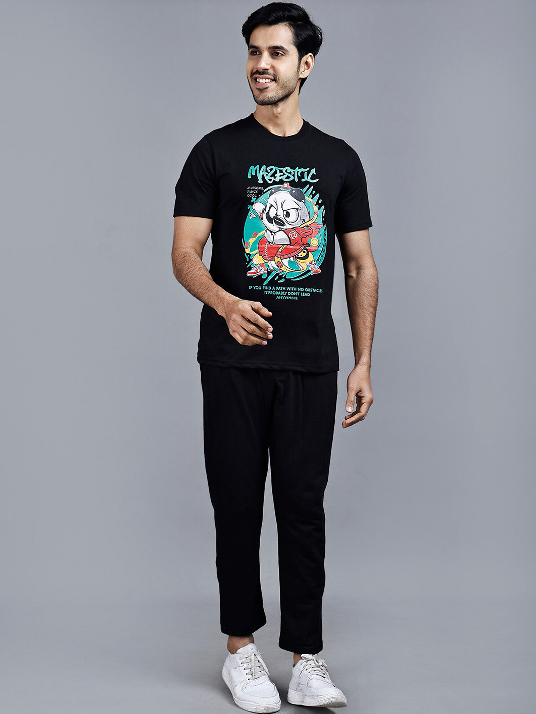 STARFOX Men Graphic Printed T-Shirt with Trousers