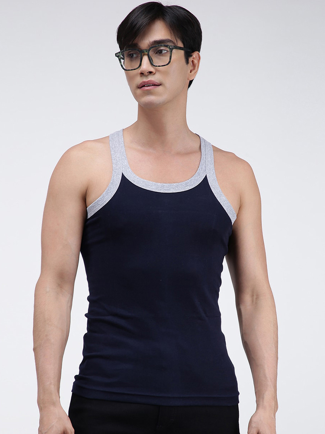 AMUL COMFY Pack Of 4 Pure Cotton Undershirt Innerwear Vests AC-GVEST-BLK-GR-XS-4PC