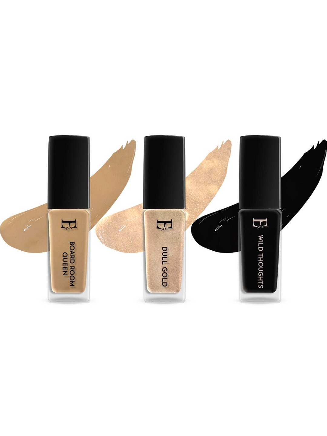 ELLEMENT CO. Set of 3 Chip-Resistant Long Lasting Vegan Nail Lacquer - 10 ml each