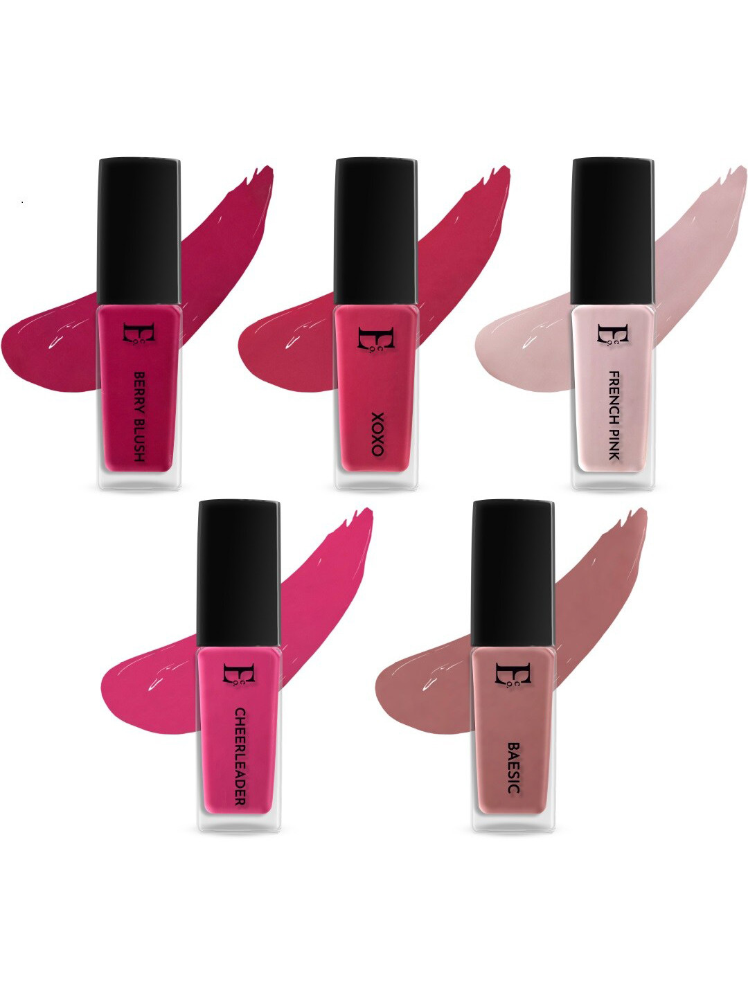 ELLEMENT CO. Set of 5 Blushing Blooms Long Lasting Vegan Nail Lacquer - 10 ml each