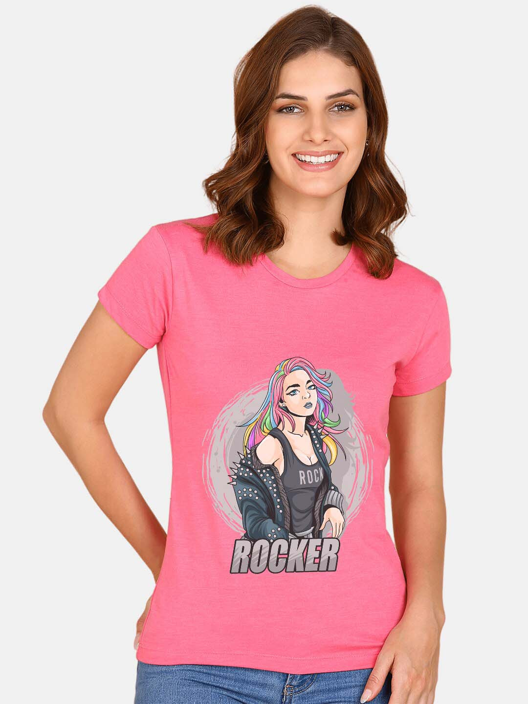 Wyld Sprog Round Neck Printed Pure Cotton T-shirt