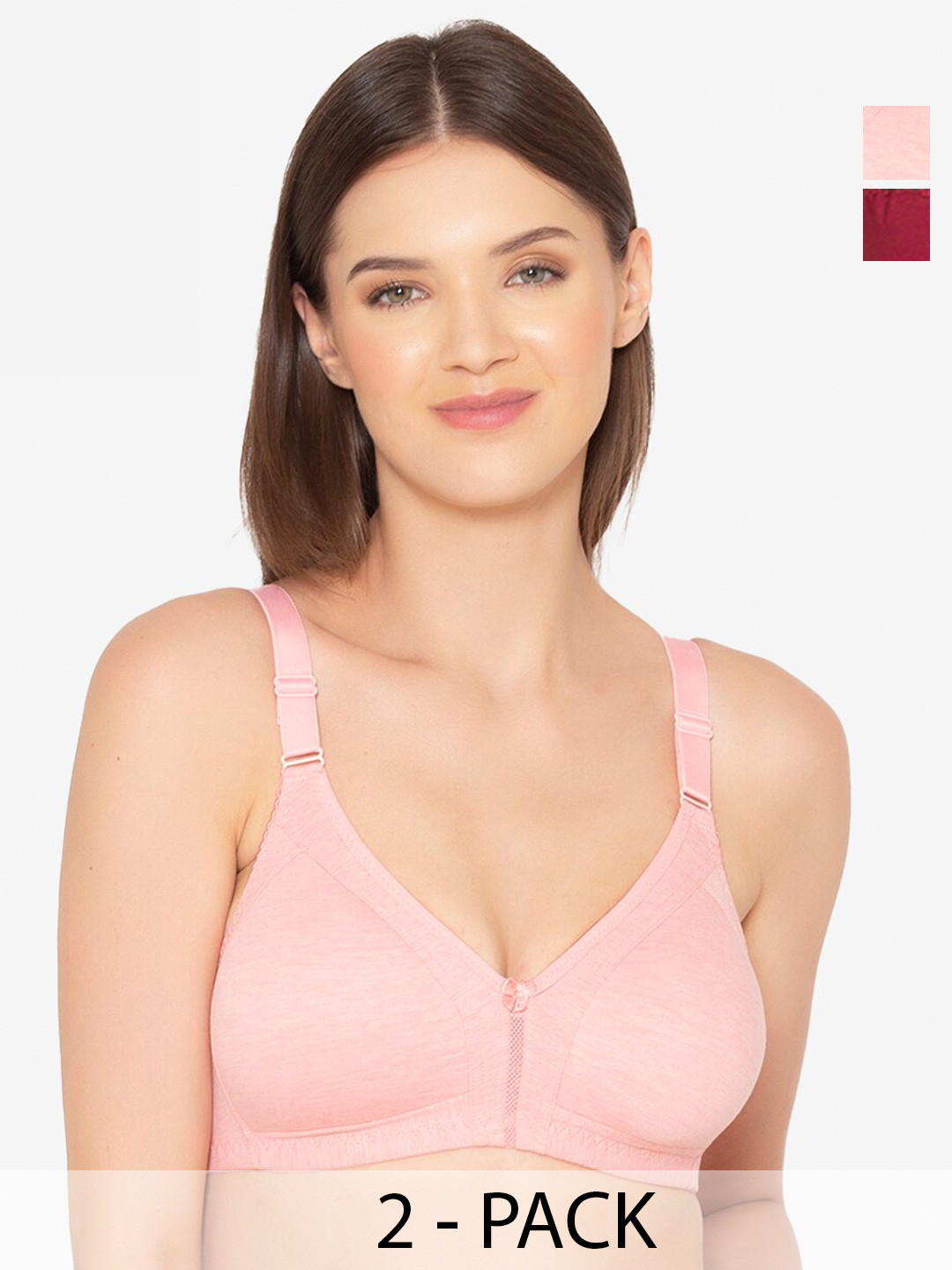 GROVERSONS Paris Beauty Pack Of 2 Full Coverage Minimiser Bras With All Day Comfort