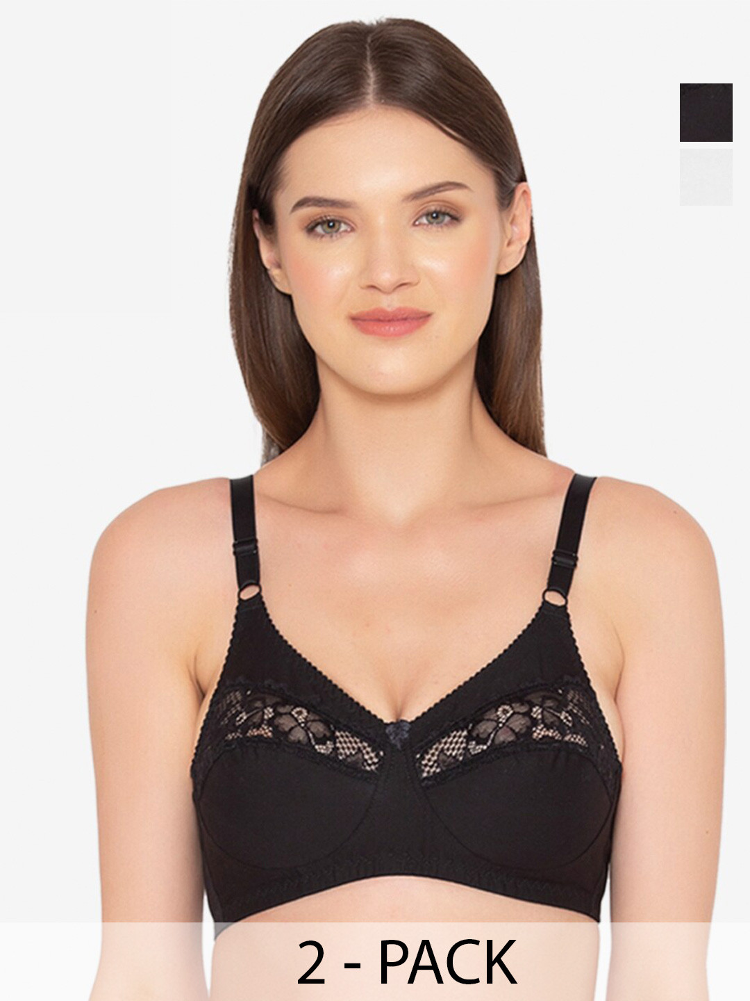 GROVERSONS Paris Beauty Pack Of 2 Full Coverage Minimiser Bras With All Day Comfort
