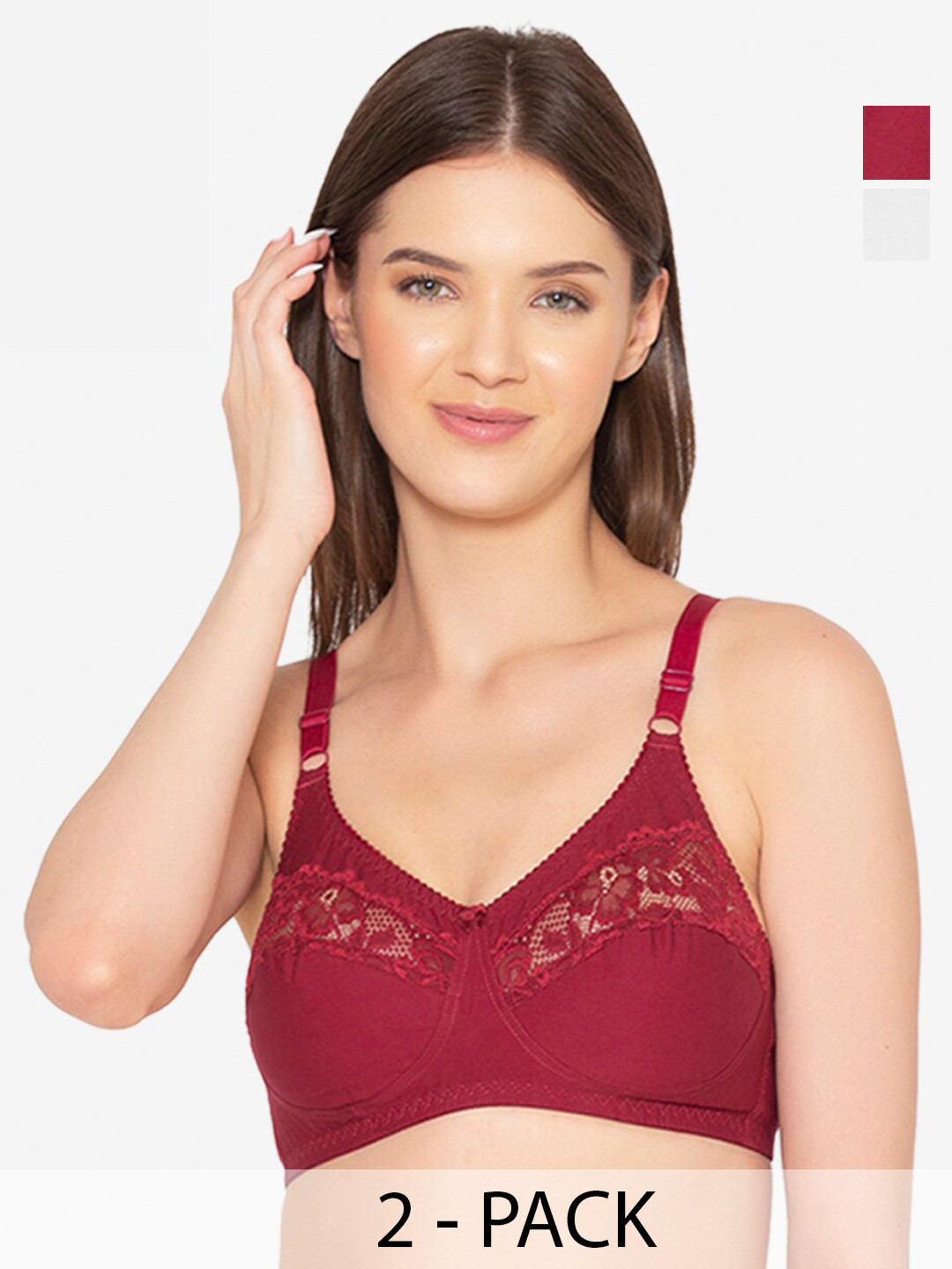 GROVERSONS Paris Beauty Pack Of 2 Full Coverage Minimiser Bras With All Day Comfort