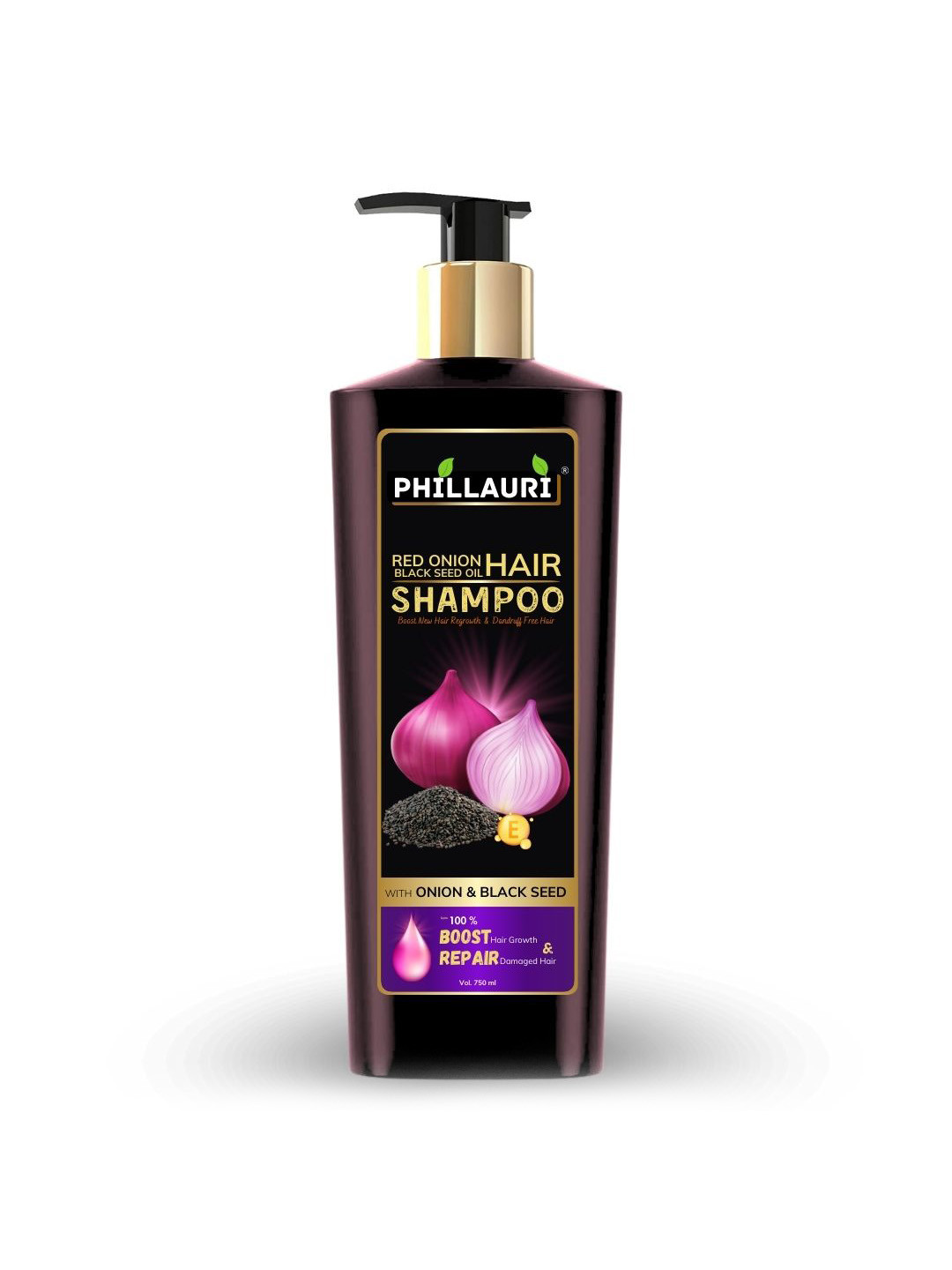 Phillauri Red Onion Black Seed Shampoo for Hair Growth - 750 ml