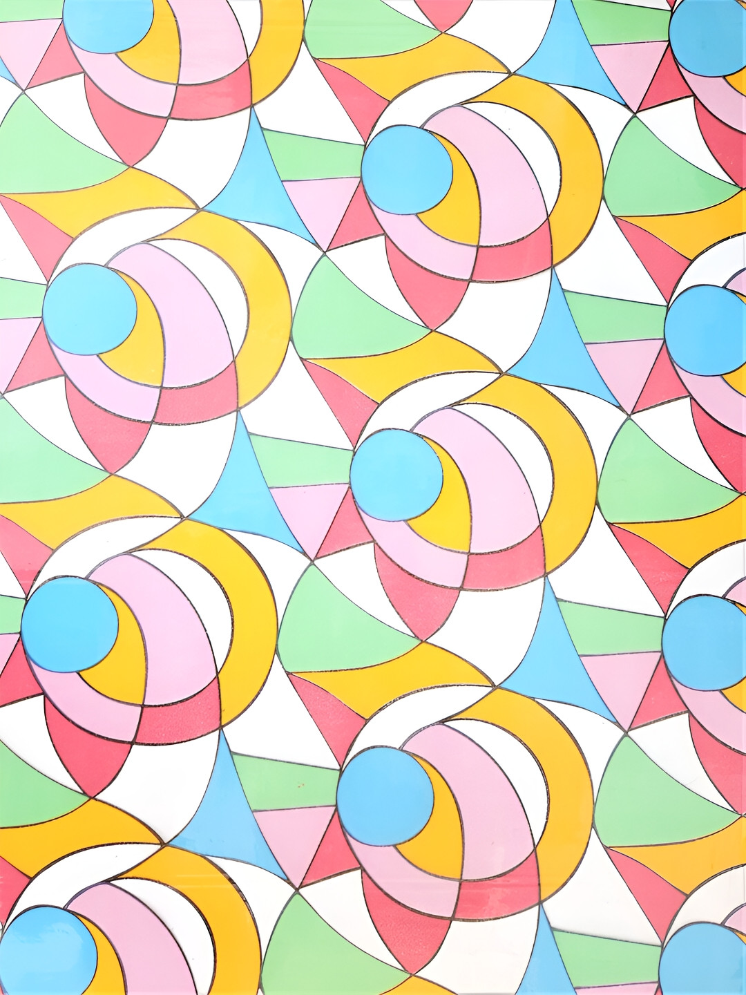 Jaamso Royals Pink & Blue Printed Self-Adhesive Waterproof Window Sticker