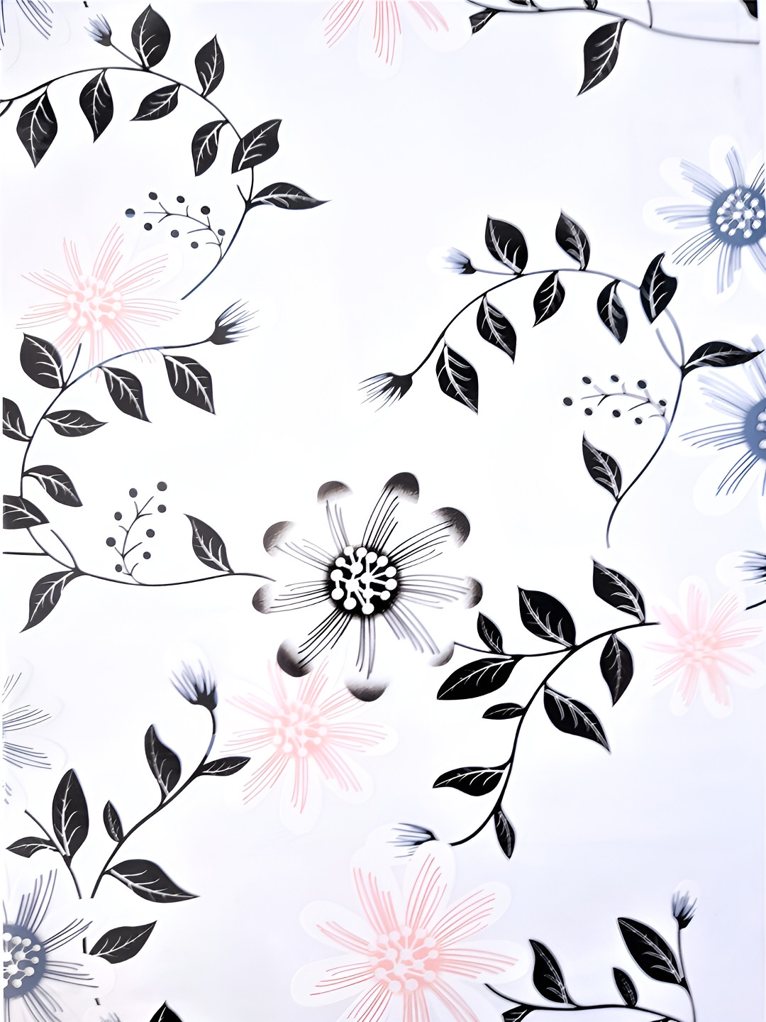 Jaamso Royals Black & White Printed Self-Adhesive Waterproof Window Sticker